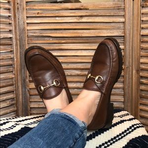 Gucci Brown Horsebit Loafers